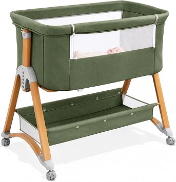 Ktaxon 5 in 1 Baby Bassinet Bedside Sleeper, Rocking Bedside Bassinet