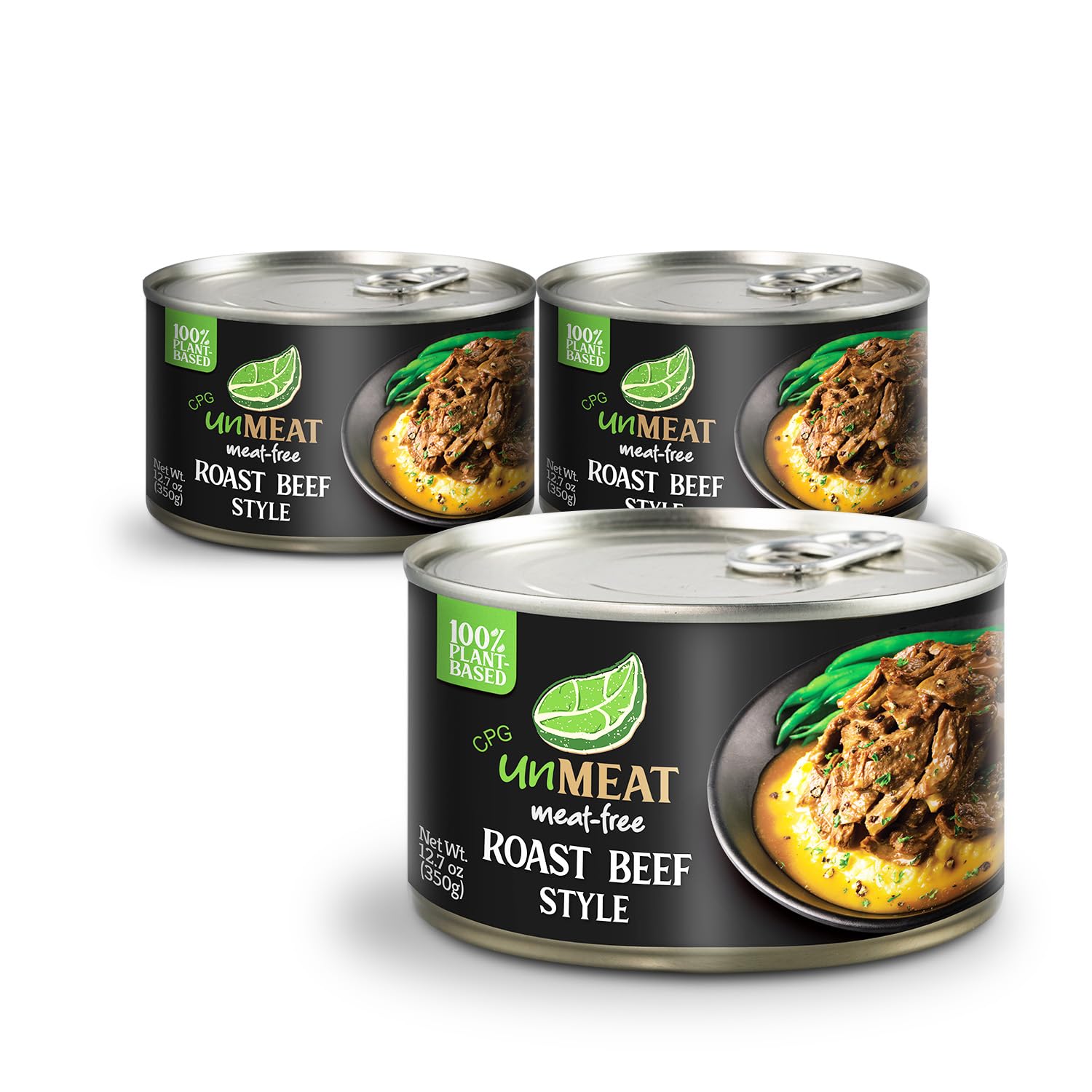 unMEAT Plant Based Meat | Easy to Prepare Plant Based Protein | Vegan Meat with Less Calories, Roast Beef Style, (Pack of 3)