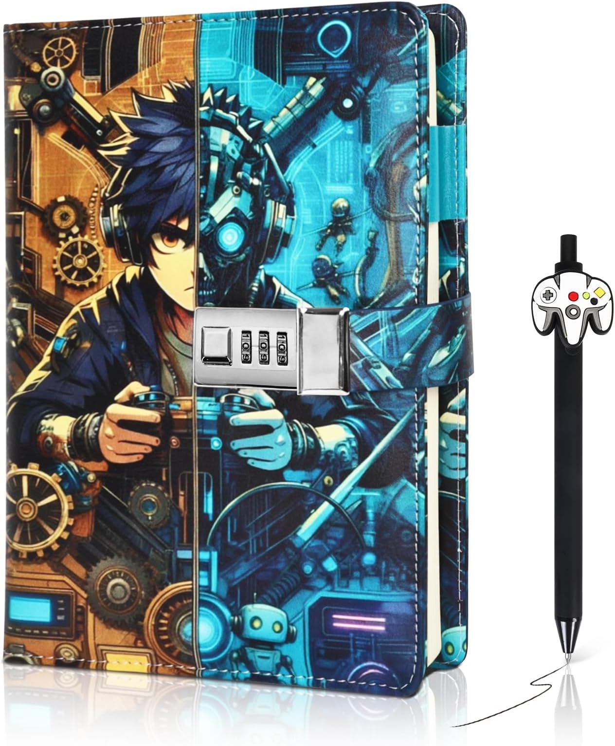 Diary with Lock for Boys Game Lockable Diary Journal with Code Kid's Cool Gifts for 6 7 8 9 10 11 12 13 14 15 16 ages