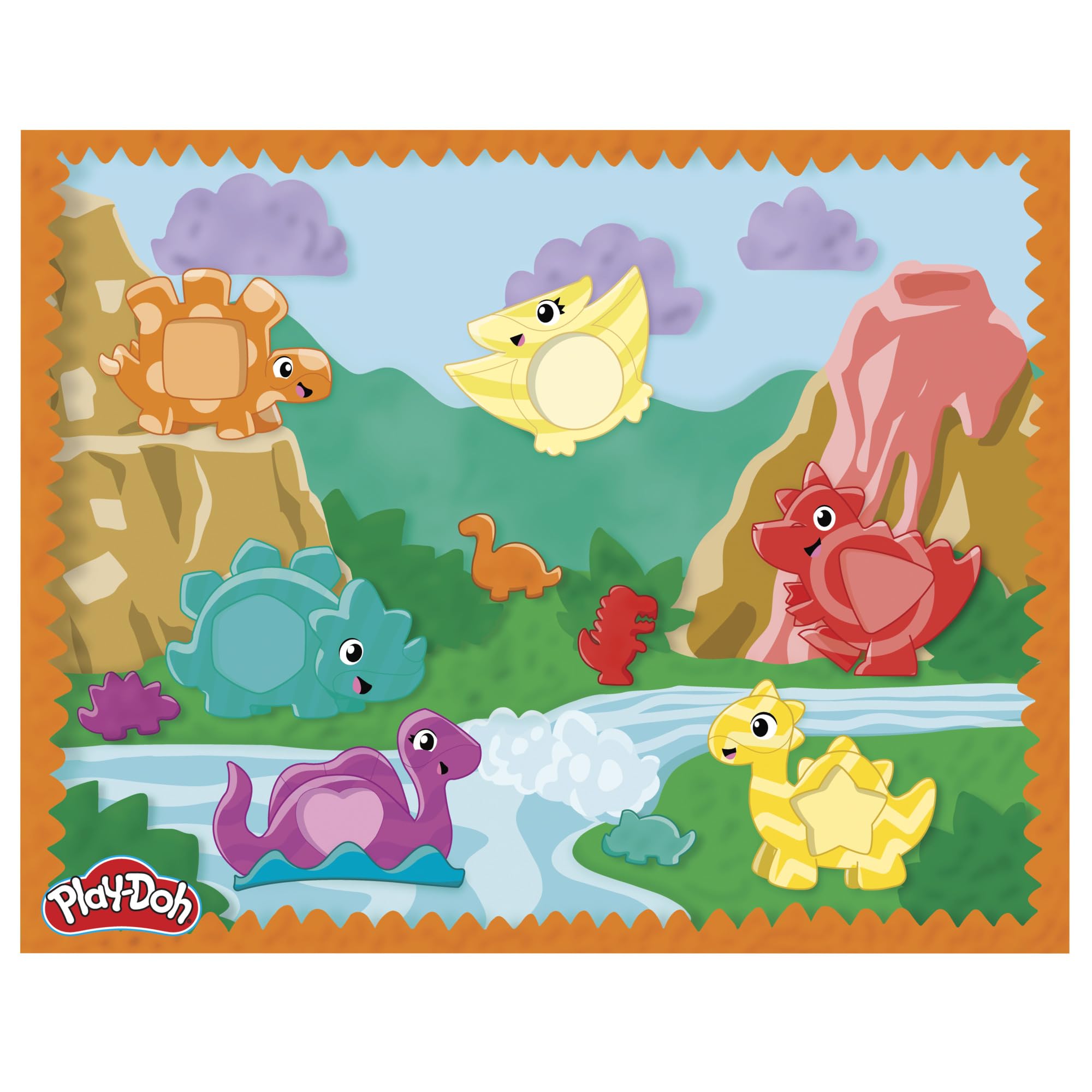 Play-Doh Hasbro, Dinosaurio, Formas y Colores, Juguetes de Arte y Manualidades, Materiales Artísticos para Niños y Niñas de 2 Años o Más, 6 Botes, Plastilina de Colores, Creatividad, Regalo — view 12