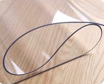 Toptablecloths PVC Table Cover/Protector Transparent Made to Measure 60x60 cm