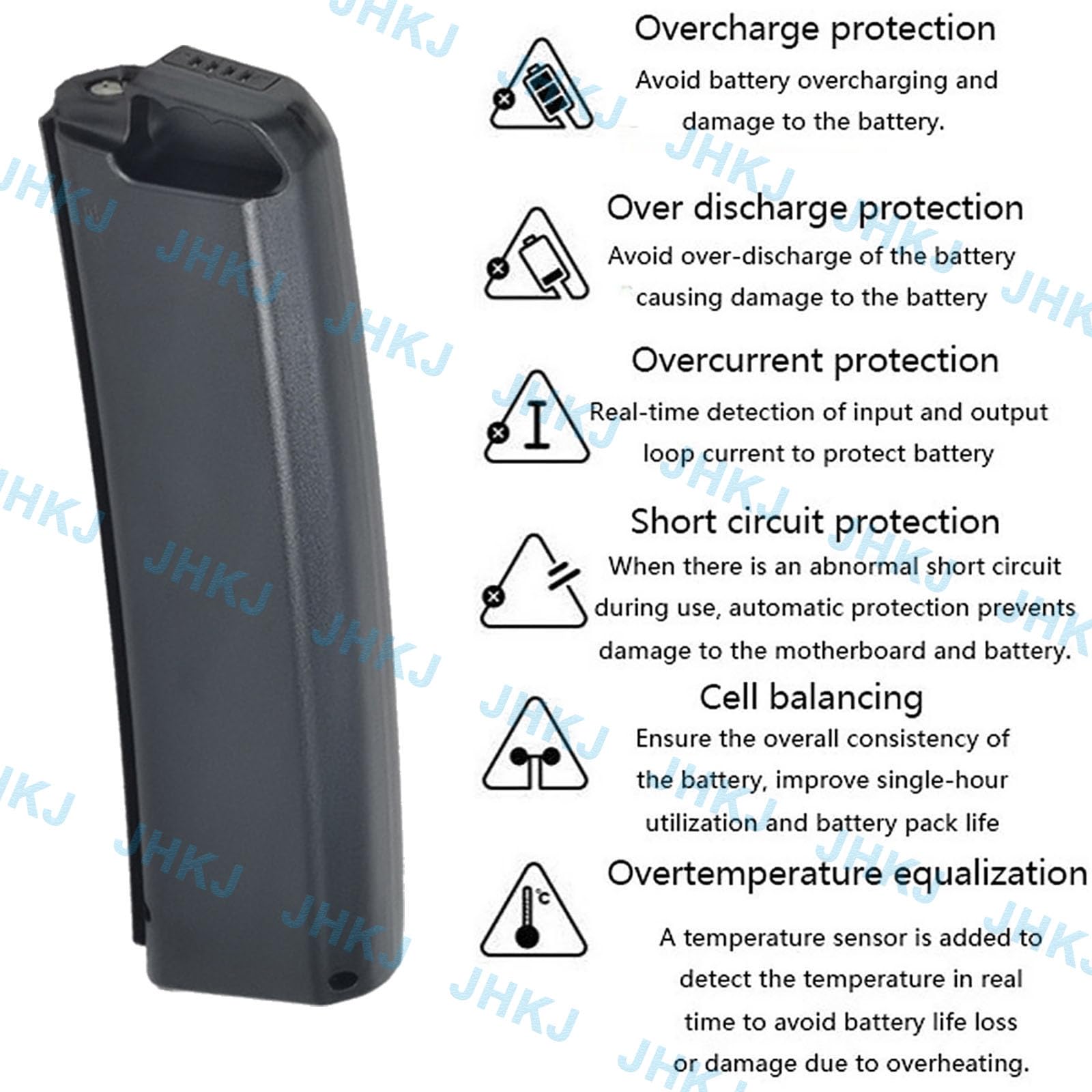 Batteria a Forma Curva 36V 48V Batteria al Litio 10,4Ah 12Ah 13Ah 14Ah Batterie per Tubo Obliquo con Caricabatterie e Blocco di Sicurezza per Motore da 350W-650W