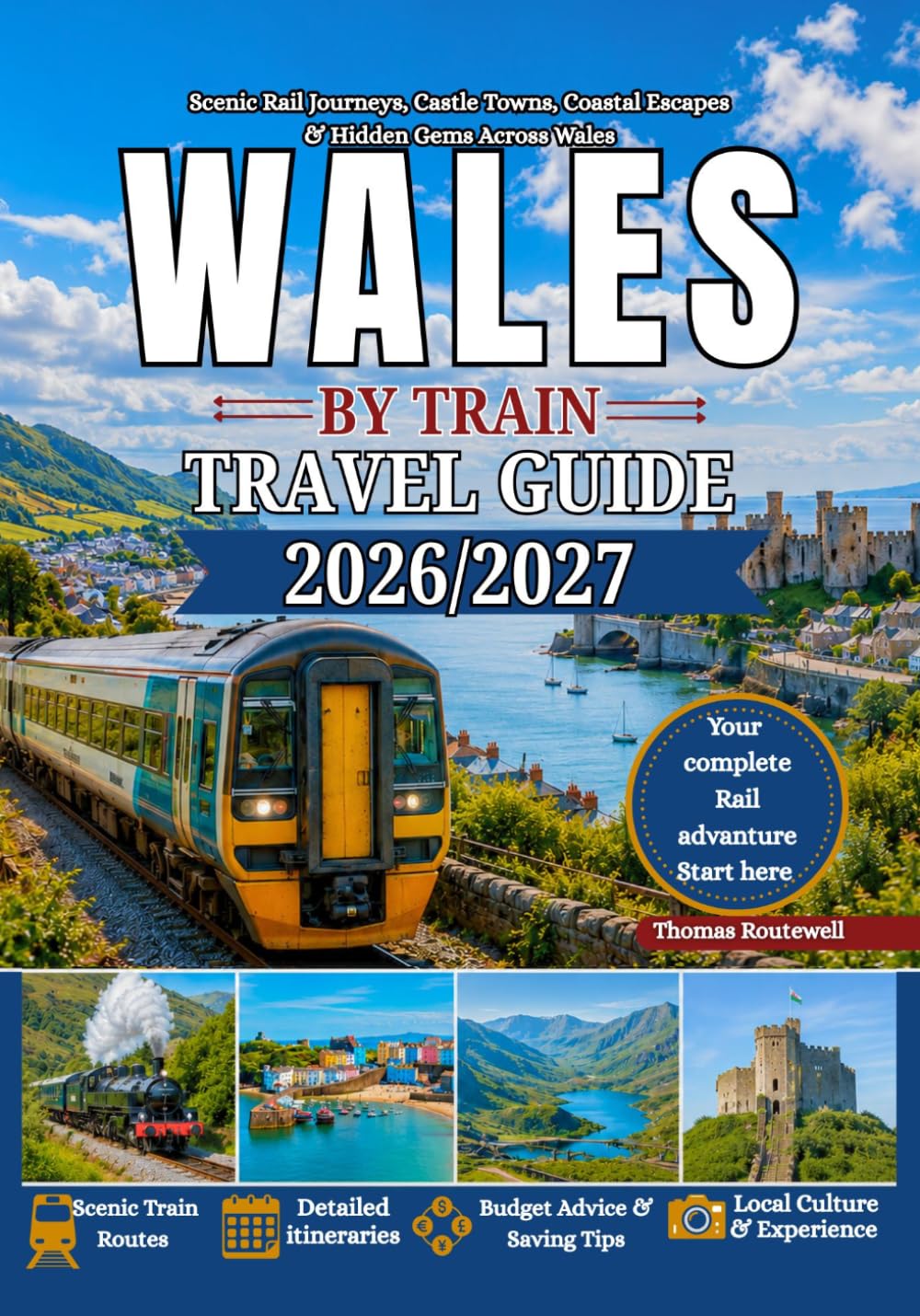 Wales by Train Travel Guide 2026/2027: The Ultimate First-Time Rail Guide to Wales Featuring Snowdonia, Cardiff,Conwy Castle, Coastal Railways, Heritage Steam Trains, Hidden Villages & Scenic Welsh A
