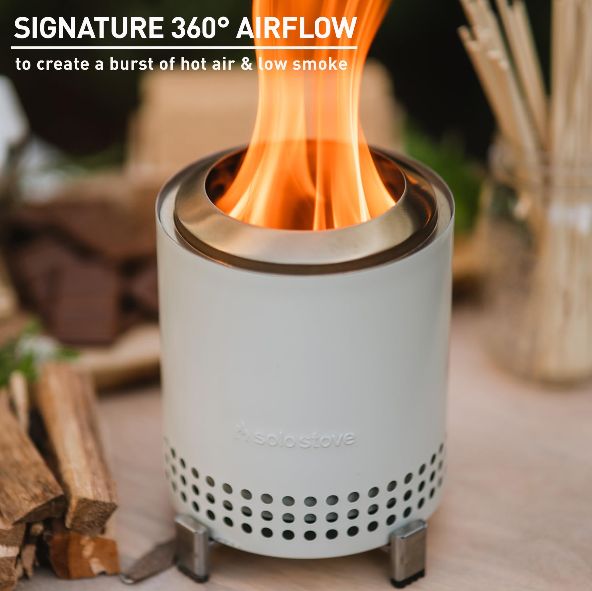 Solo Stove Mesa Tabletop Fire Pit with Stand, Ash - Image 4