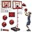 Kids Basketball Hoop Adjustable Height 3.5FT-6.2FT, Indoor Outdoor Toddler Basketball Hoop with LED Scoreboard, Boys Basketball Toy for 3 4 5 6 7 8 Years Gift, Portable Basketball Goals Sport Game
