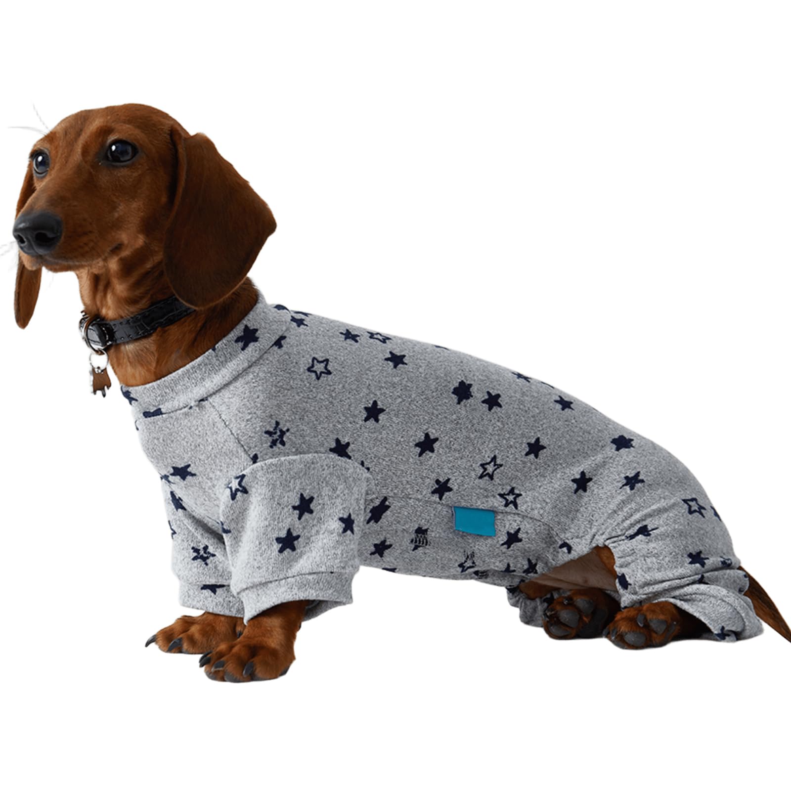 UOSIA Dachshund Dog Onesie Clothes Lightweight Thin Mini Dachshund Coat Sweatshirt With Printed Pattern Four-Legged Long Sleeves Round Neck Puppy Jumpsuit Pajamas Outfits For Spring Autumn