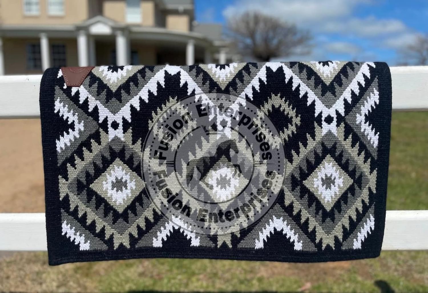 Handmade Western Show Saddle Blanket | Genuine New Zealand Wool Pad | Custom Equestrian Gear AM-505