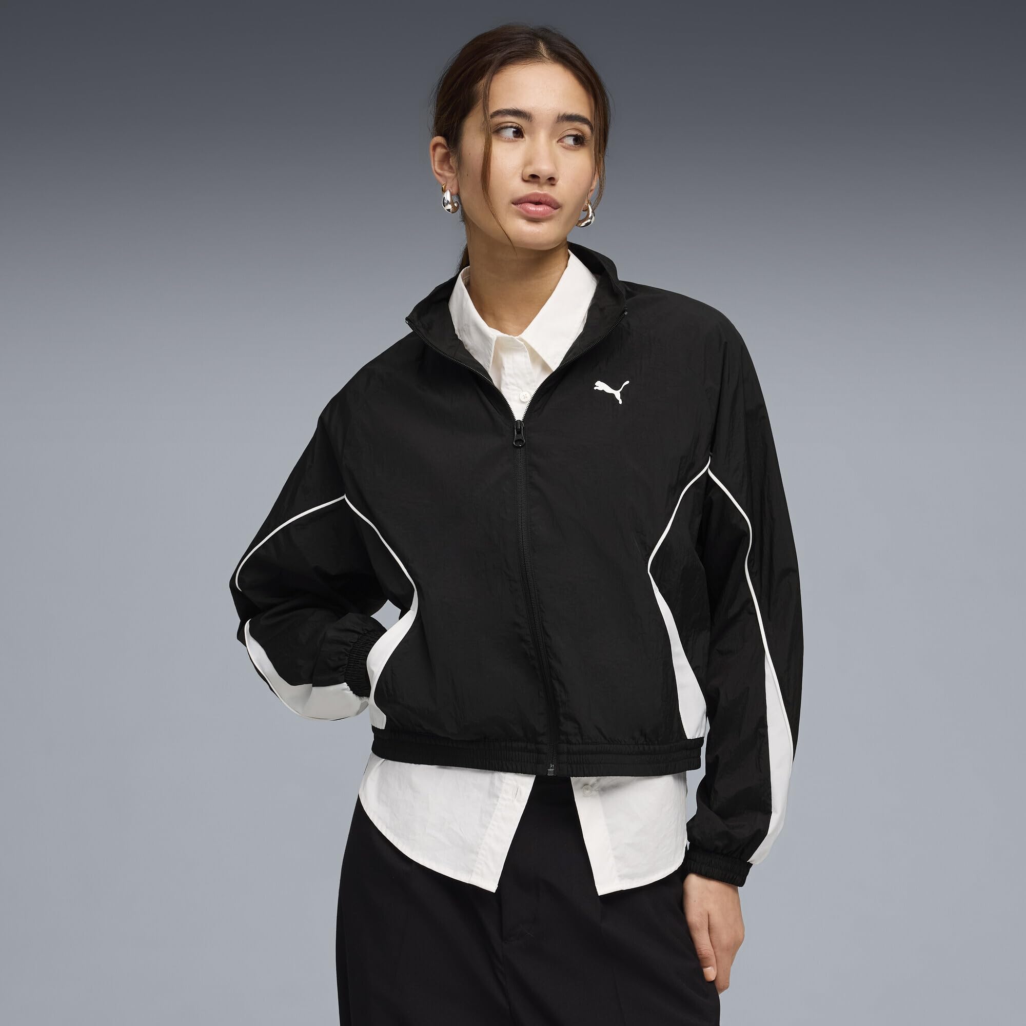 PUMA Sport Relaxed Woven Full-zip Jacket Chaquetas tejidas Mujer (Pack de 1)