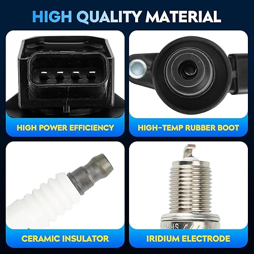 Miniatura 3 de Paquete de bobina de encendido + bujías de iridio para Lexus HS250h Pontiac Vibe Scion tC xB Toyota Camry Corolla Highlander Matrix RAV4 Solara,