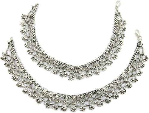 Sandalias bohemias con diseño de tobillo descalzo par de joyas de pulsera de tobillo hechas a mano con soldadura fina retro vintage étnico gitana