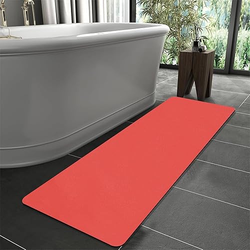 Extra Long Bath mat Diatomaceous Earth Bath mat Super Absorbent Quick Dry Non Sl