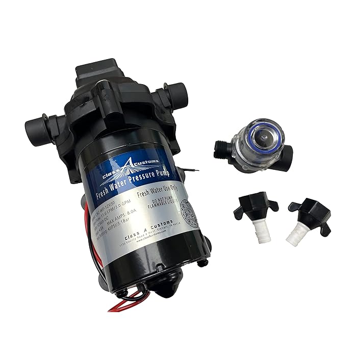 Buy classAcustoms RV Water Pump 12 Volt DC power On Demand RV Pump