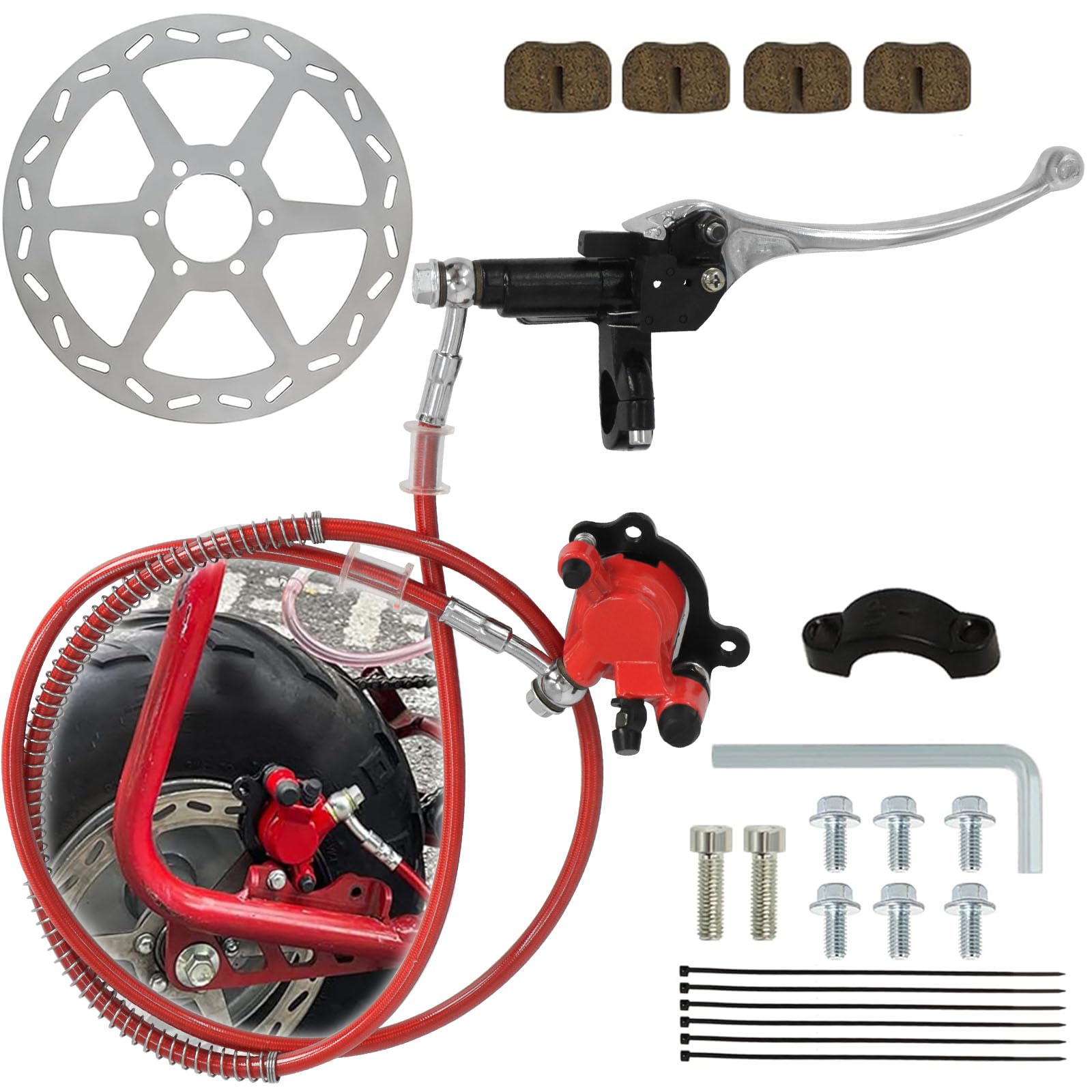 Amazon.com: Mini Bike Hydraulic Disc Brake Caliper Kit Compatible
