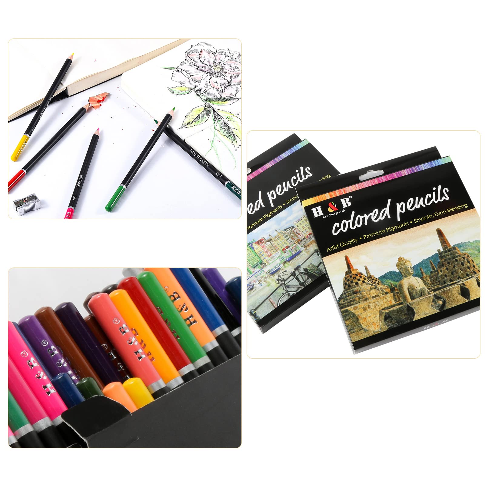 Set di matite da disegno e schizzi professionale, 20 pezzi, con custodia portatile, kit di strumenti artistici da disegno con matite per schizzi (blu