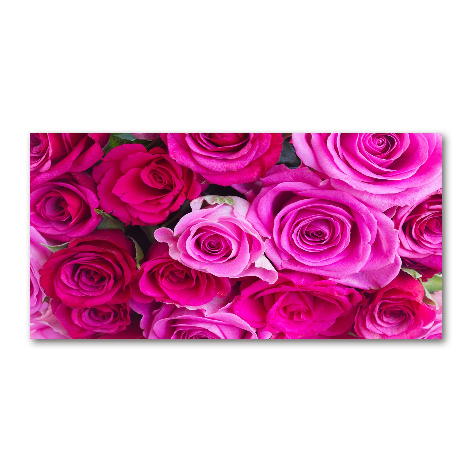 Tableau plexiglas roses Tulup 120x60cm pour illuminer un mur sombre sans travaux
