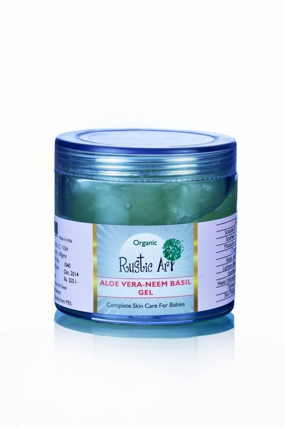 Rustic Art Bbay Skin Care Gel - Neem & Basil, 100ml Box