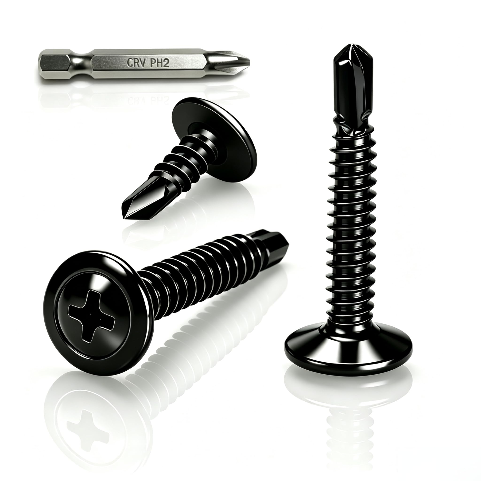 NETFLO 200pcs Self Tapping Screws Metal M4.2x13mm Tek Screws Self Drilling