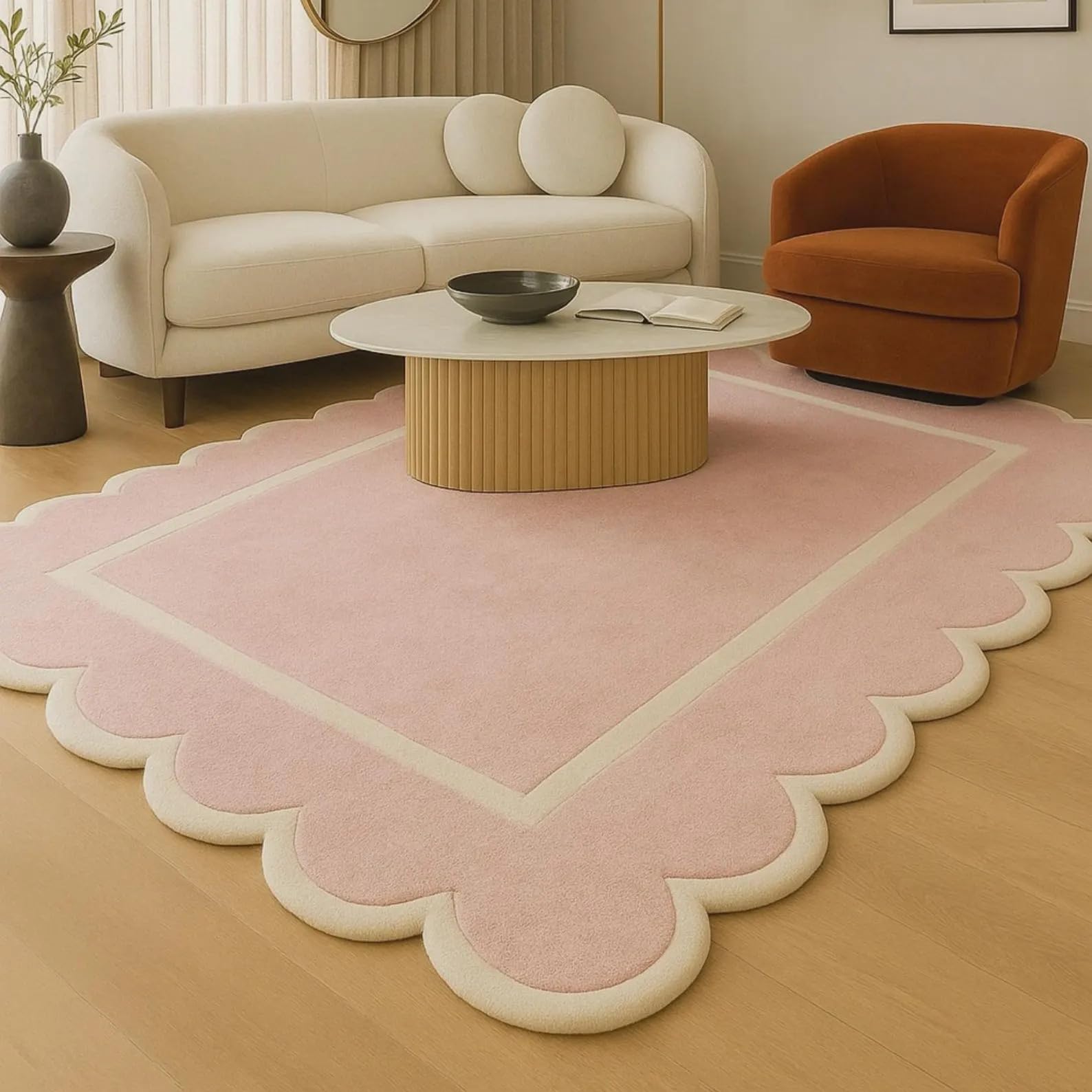 Pink Carpet Kids Theme Colourfull Soft Cute for Children's Rooms Bedroom and Play Areas & Living Room (4 X 4 Foot) Color Multi-image-12