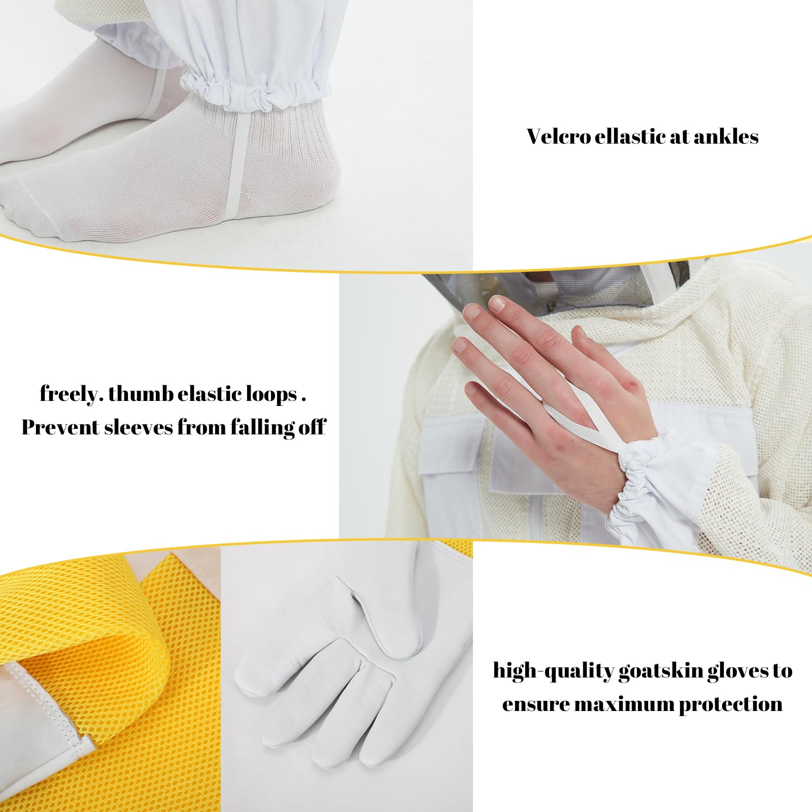 3 strati di api per uomini e donne a prova di puntura, Apiarist ultra ventilato api protezione ingranaggio, apicoltori