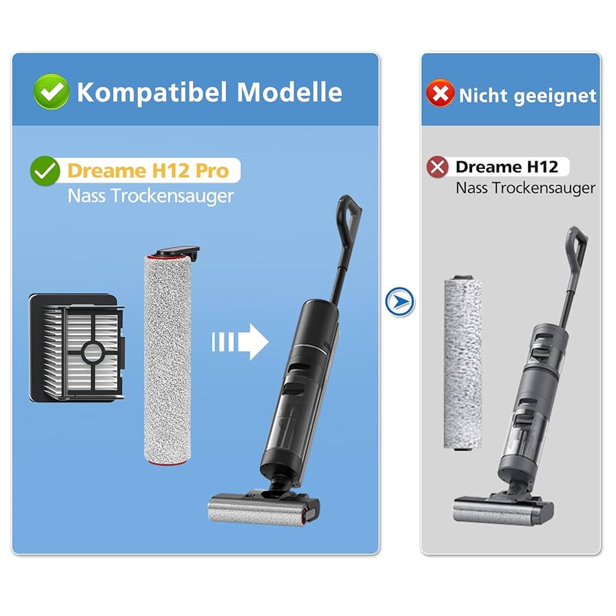 Brosse Rouleau Autonettoyante Pour Aspirateur Dreame H12 Pro, H12 Dual, H13 Pro - Pour Sols Durs, Bois, Carrelage