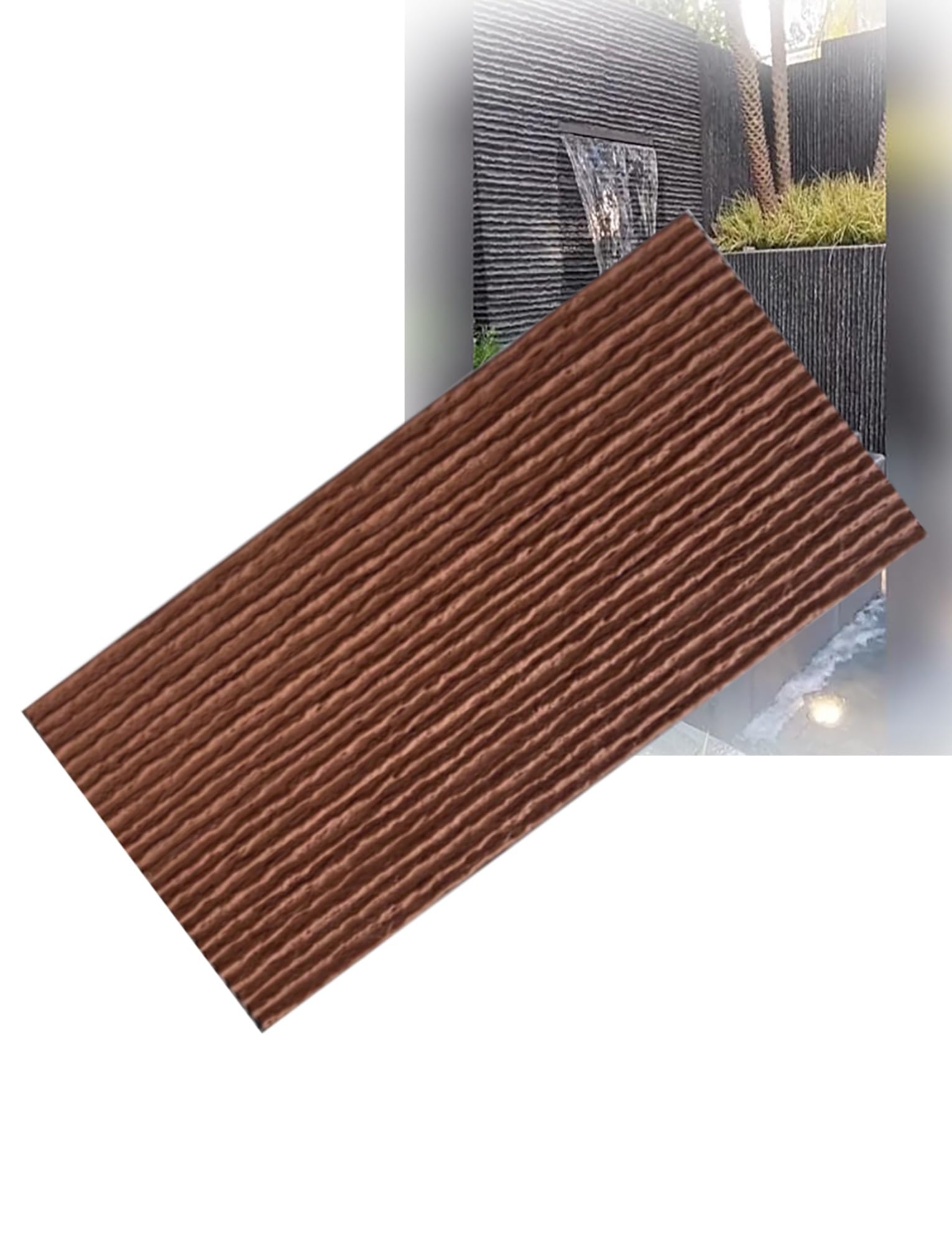 Panel de pared de cascada de chapa de piedra sintética ligero para interiores y exteriores, revestimiento decorativo para paredes de fondo del hogar