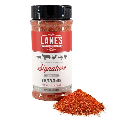 Lane's Signature BBQ Seasoning Rub, condimentos y masajes para barbacoa totalmente naturales, perfecto para carne de res, carne, pollo y cerdo,