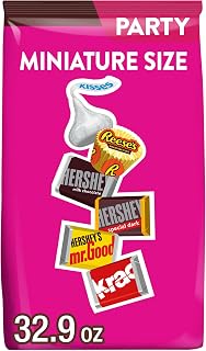 HERSHEY'S & REESE'S Miniatures Assorted Chocolate Candy Party Pack, 32.9 oz - Variety for Parties & Sharing