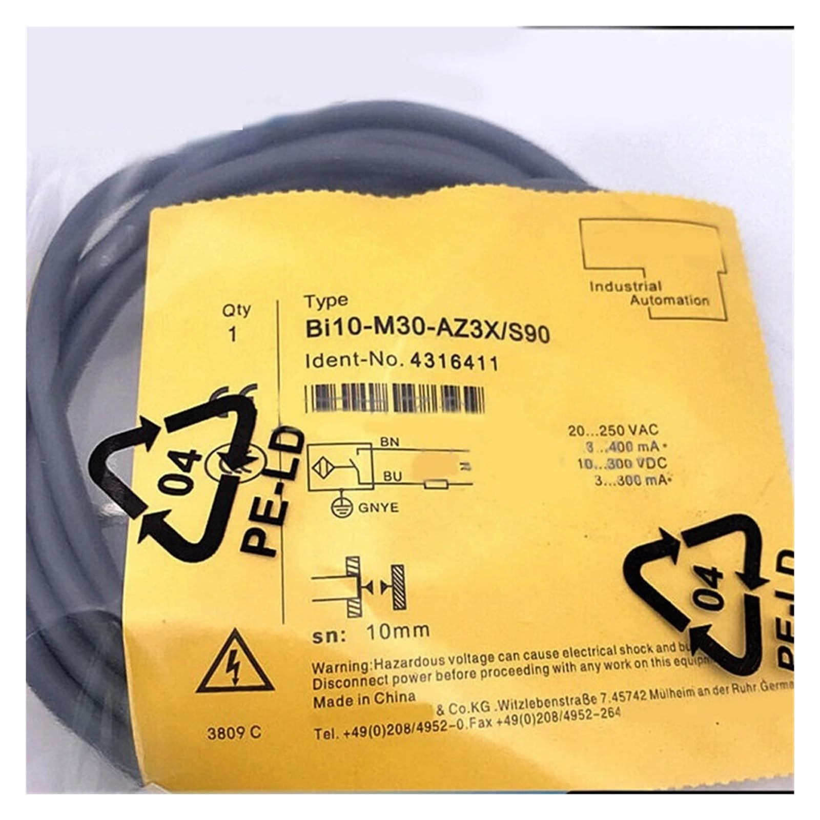 BACYDLPL Sensor BI10-M30-AZ3X/S90 Proximity Switch