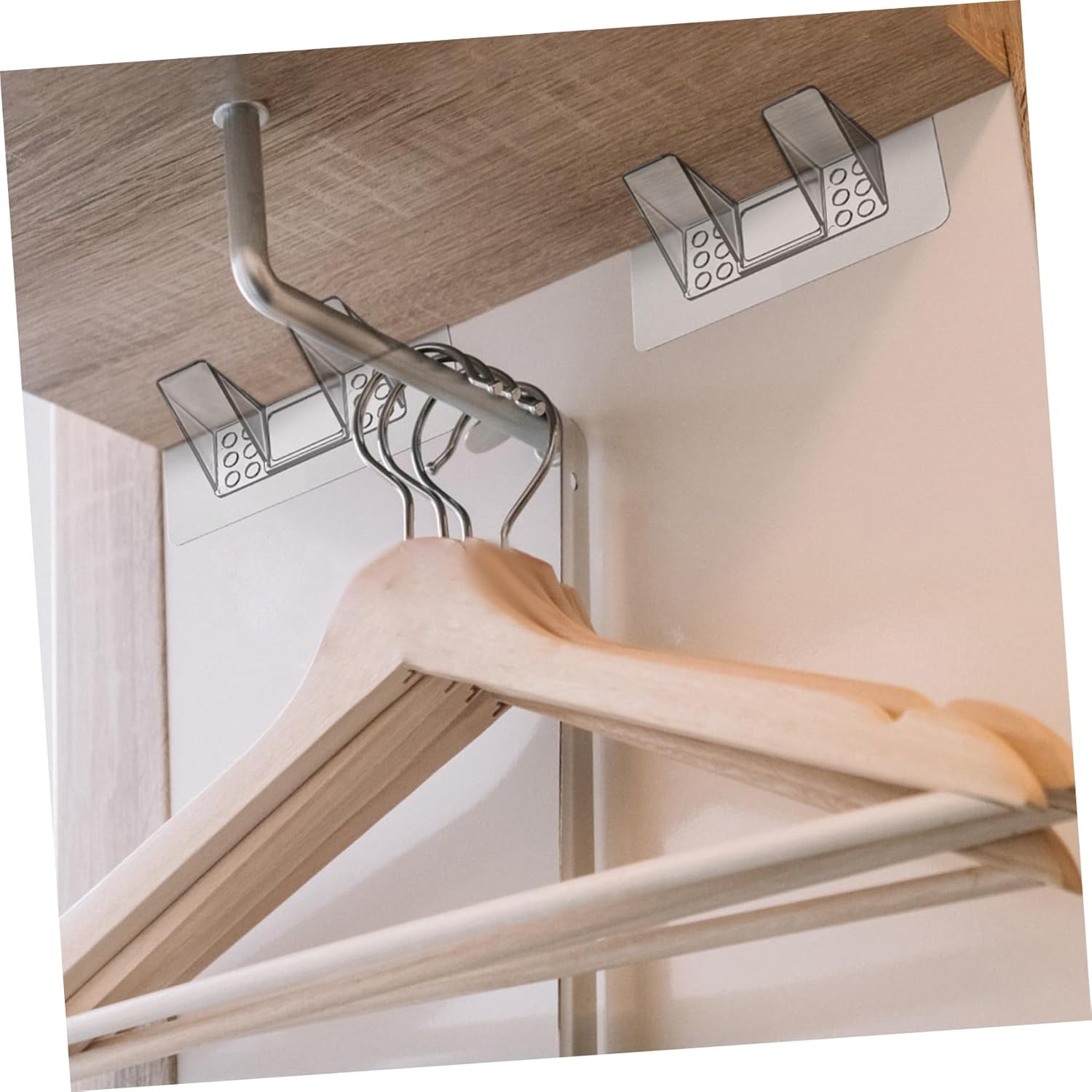 Gadpiparty 24pcs Clear Shelf Pegs No Drilling Support for Cabinets Closets Heavy-Duty Shelf Holders for Reinforced Design Versatile Application