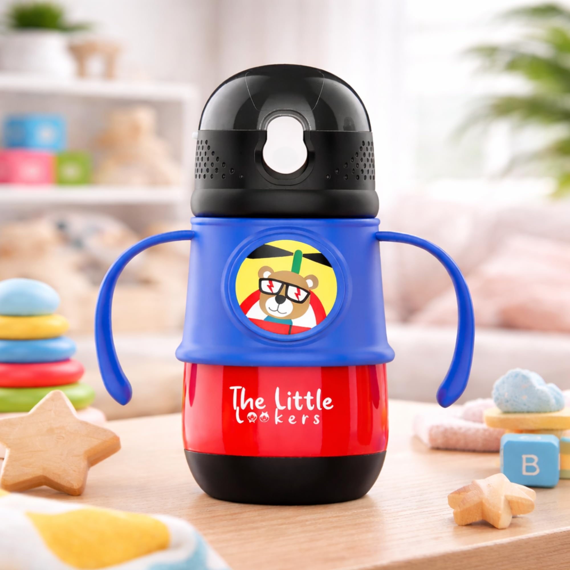 THE LITTLE LOOKERS Sipper for Kids | Stainless Steel Hot & Cold Sipper Bottle for Baby | Rust-Proof | Travelling Water Bottle | Ideal Sipper Water Bottle for School Kids (Red, 300, Milliliters)-image-44