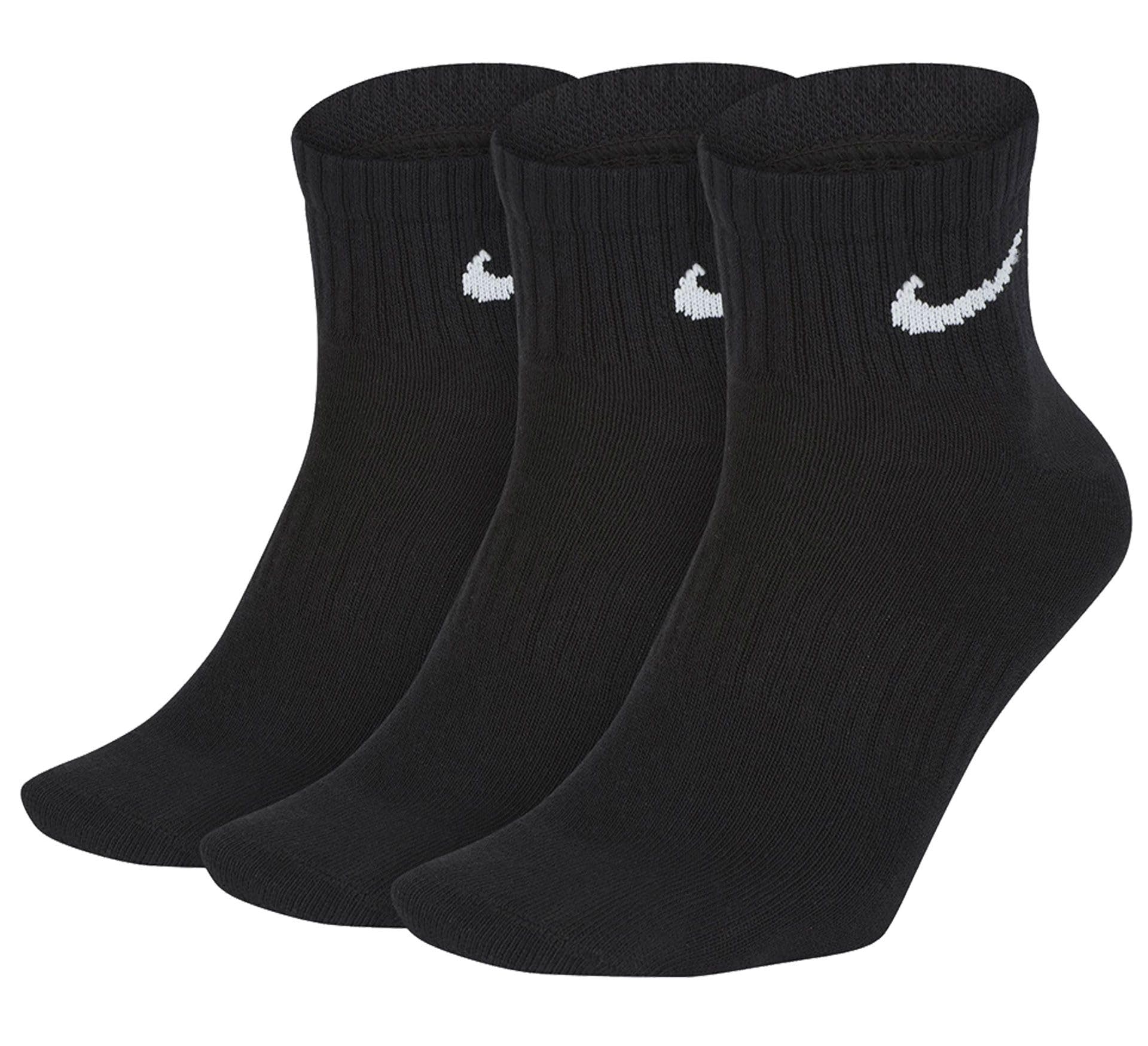 Nike Men's Everyday Cushioned Crew Training Socks (6 Pairs), -010 Black., S