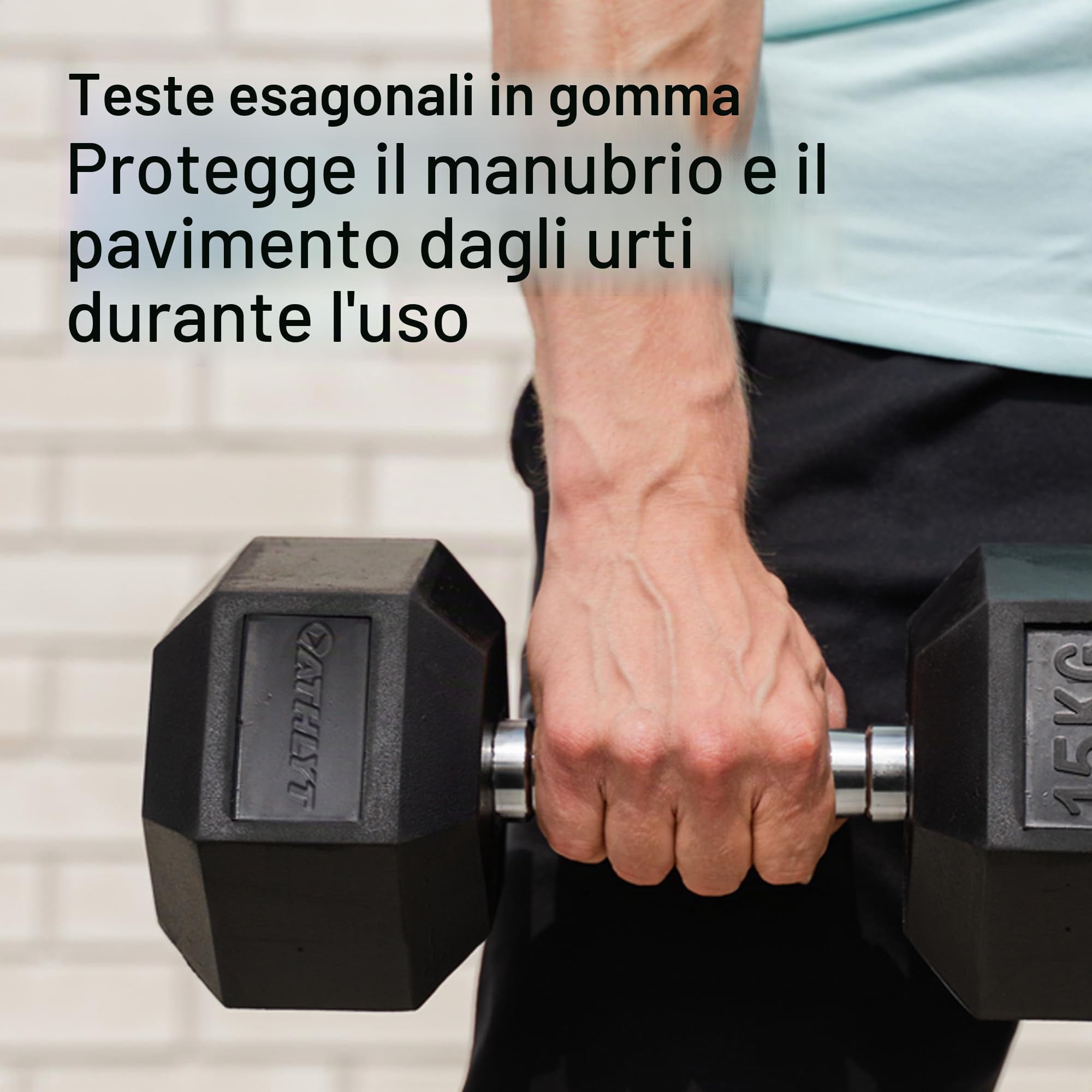 Manubri esagonali Athlyt gommati