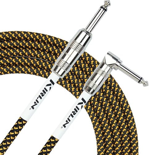 Kirlin iwc202pnby-10ft Stoff straight-angled Instrument Kabel Gitarre Leine gelb 10A Kirlin iwc202pnby-10ft Stoff straight-angled Instrument Kabel Gitarre Leine gelb 10A