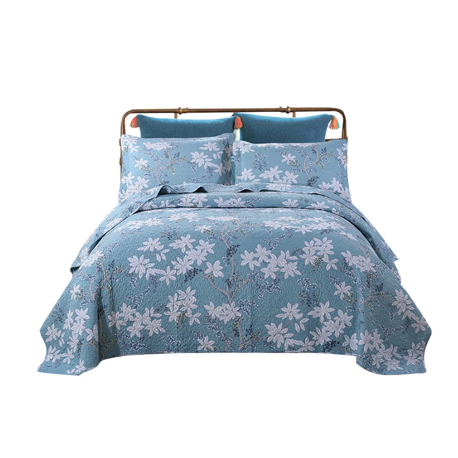 Couvre-lit réversible patchwork floral pour sublimer l'ambiance de votre chambre