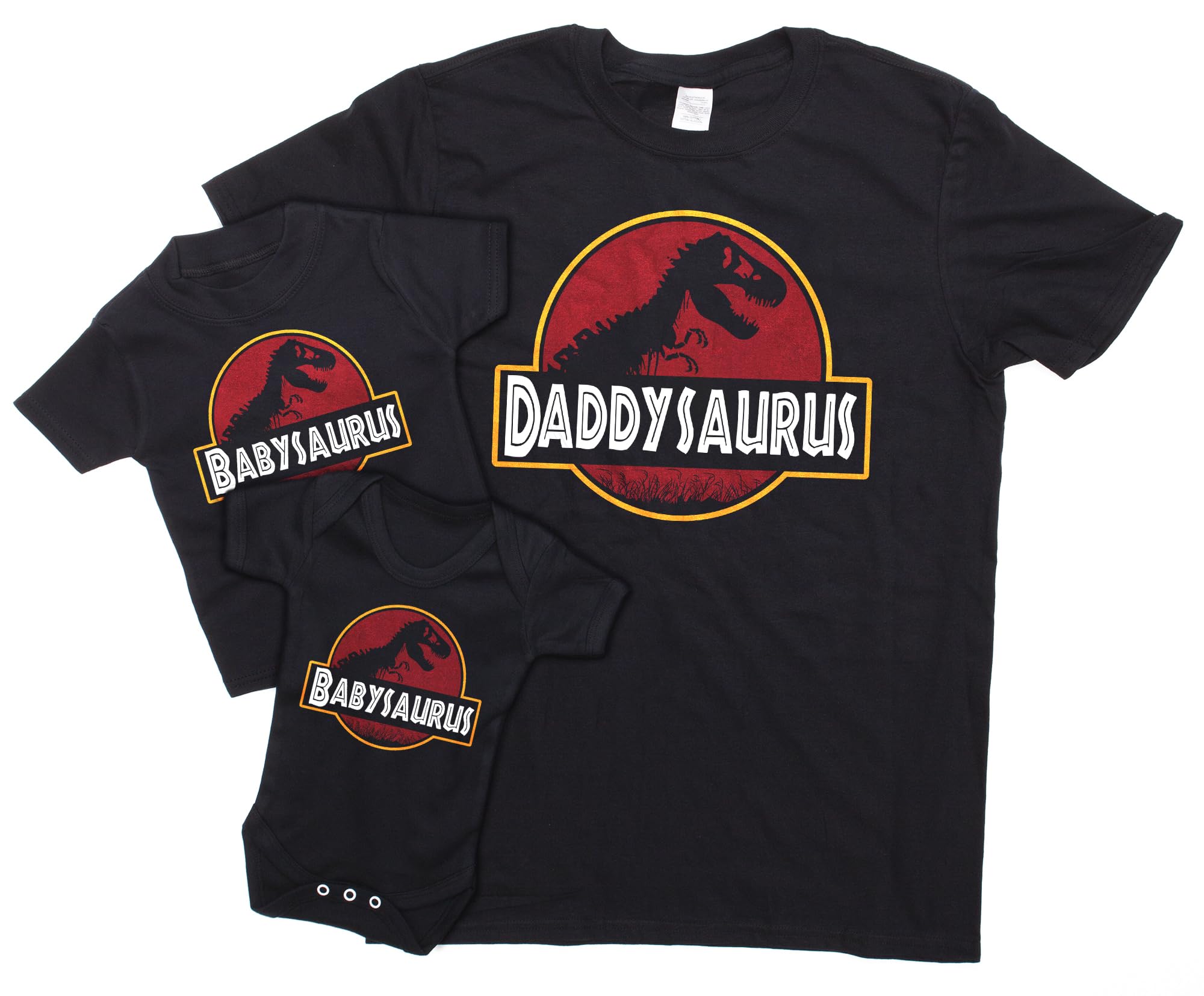 Baby Hustle Baby Bodysuit Father And Baby Matching Clothes Gift Set Tops - Daddysaurus & Babysaurus (Sold Separately) (, 12-18 Months)