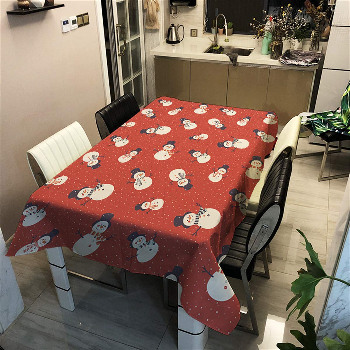 FANSU Tovaglia Rettangolare Antimacchia, Nordico Pianta Impermeabile Resistenti alle Rughe Poliestere Lavabile Tovaglia per Tavolo Panno Cucina Soggiorno, Diverse Dimensioni e Motivi (140x260cm,J