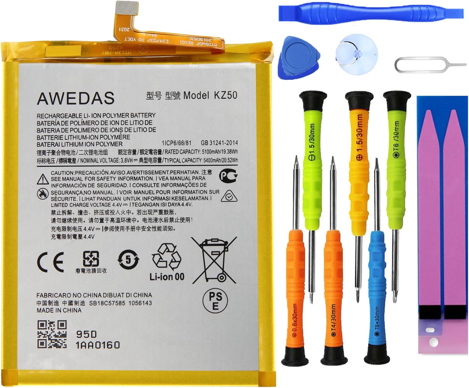 Moto G Stylus Battery Upgraded ZUEUS 5000mAh LiPolymer