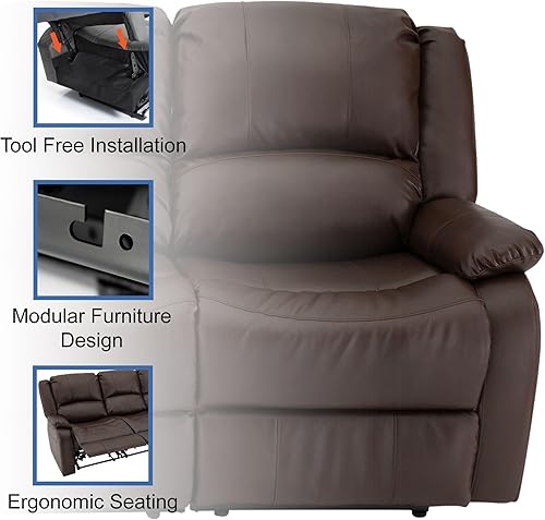 Miniatura 177 de RecPro Charles Collection sofá doble de 67 pulgadas con respaldo reclinable para caravana o cámper, mueble, sillón doble
