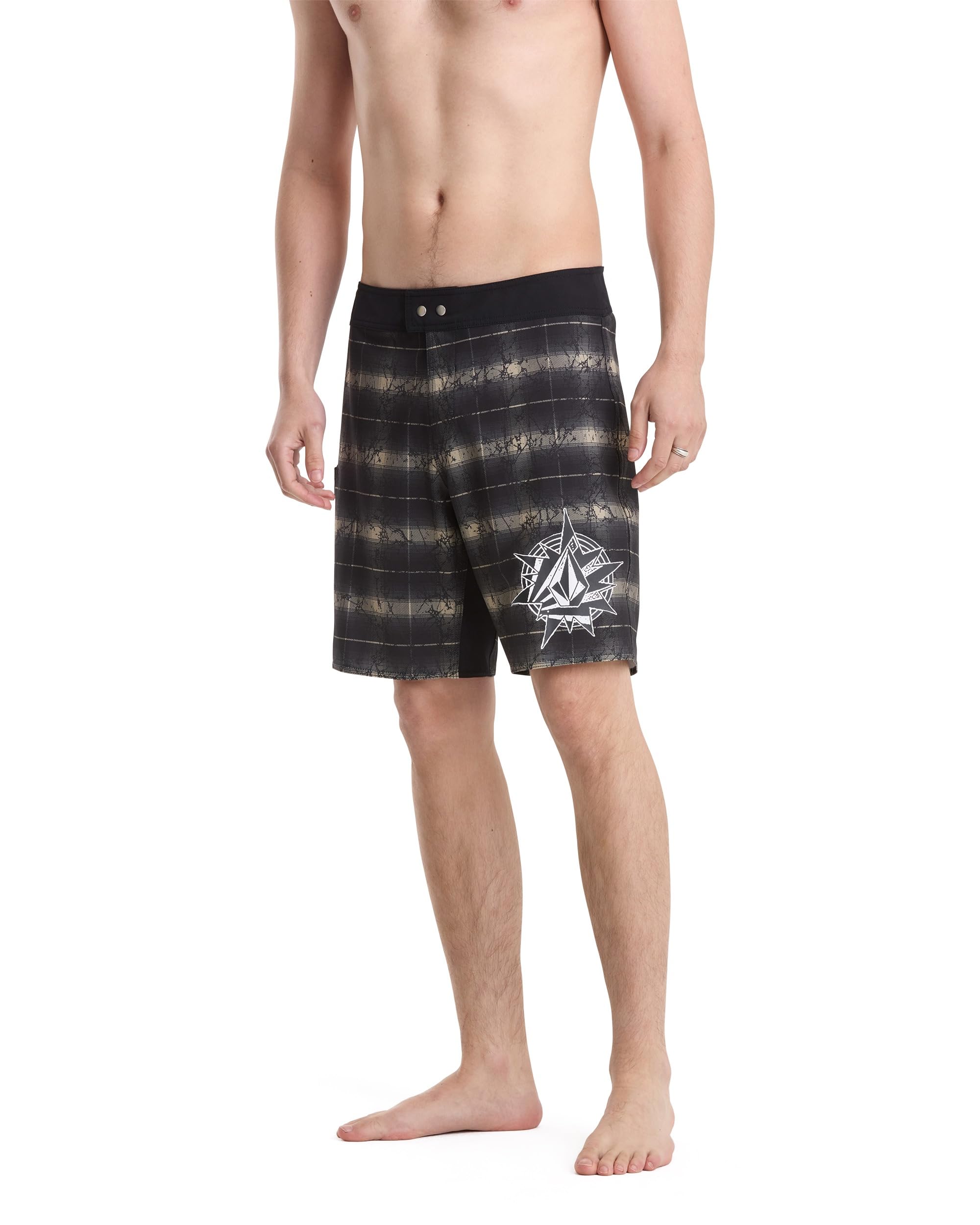 Volcom 45,7 cm (18 Zoll) Herren-Boardshorts, elastische Badehose mit Kordelzug, Taille und Gesäßtasche, 1 Stück