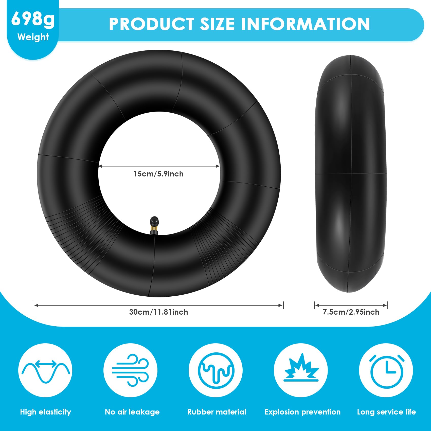 2 x Reifen 5.00-6 13X5.00-6 145/70-6 Reifen Innerer Rasen MäHer Lastung Rasentraktor Aufsitzmäher Traktor Dirt Bike ATV Mäher Hand Truck