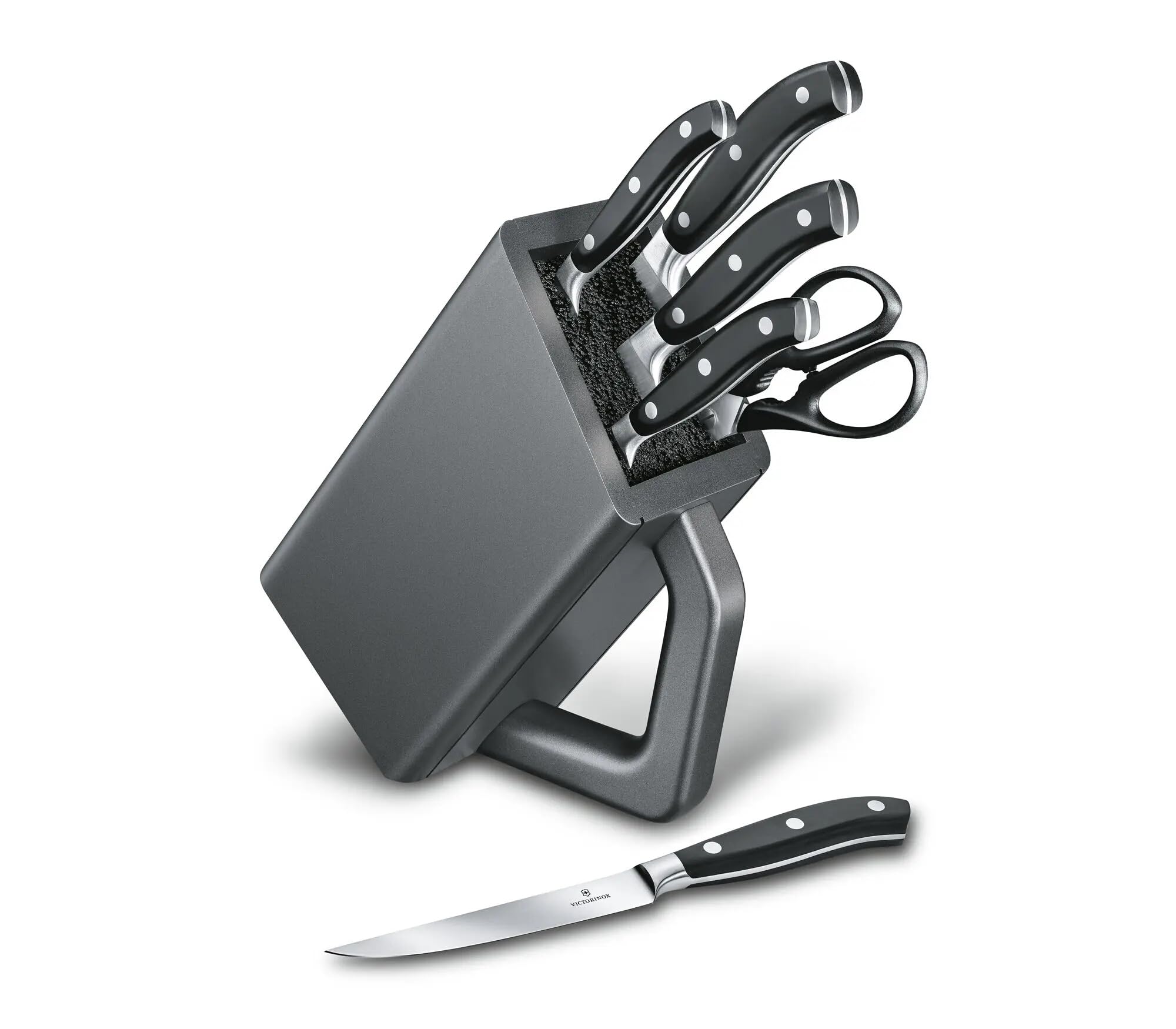 Victorinox Grand Maître 牛刀25cm ブラックプレミアム Amazon.com: Victorinox Grand Maitre Cutlery Block - Modern Block