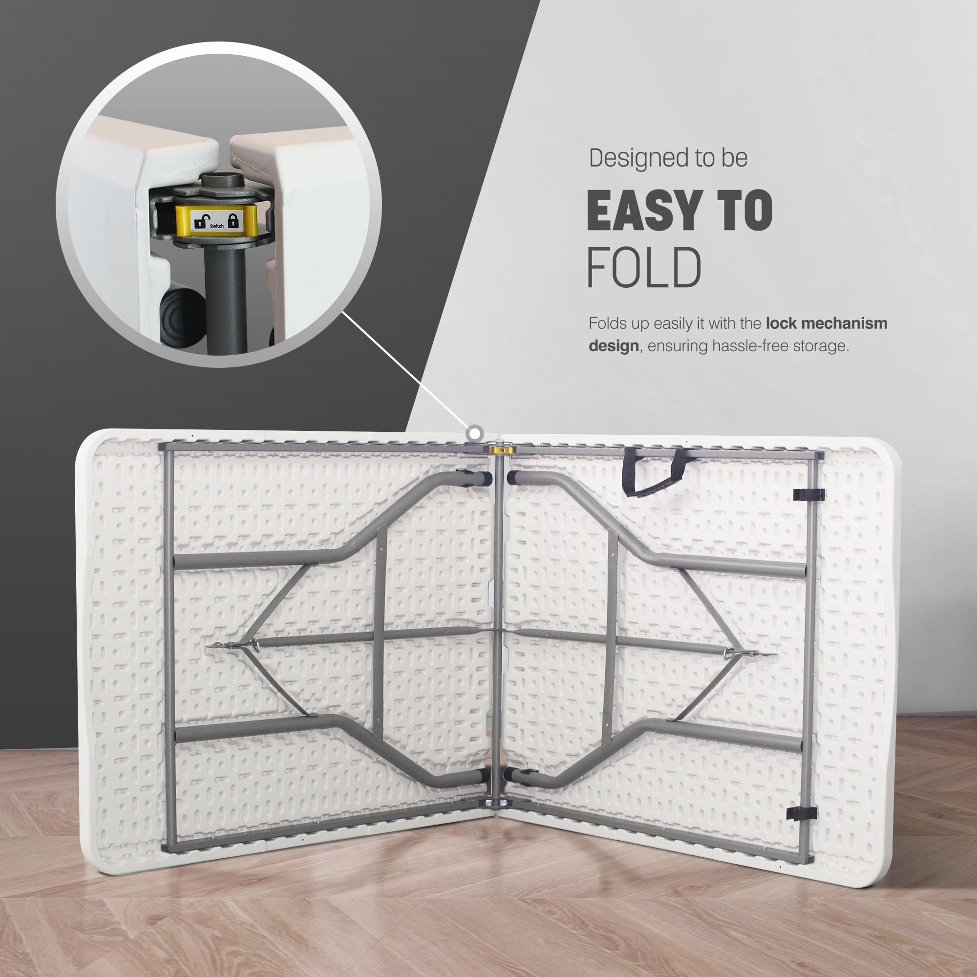 Tavolino Da Esterno Tavolo Pieghevole Da Esterno 'Jalapa' - Bianco