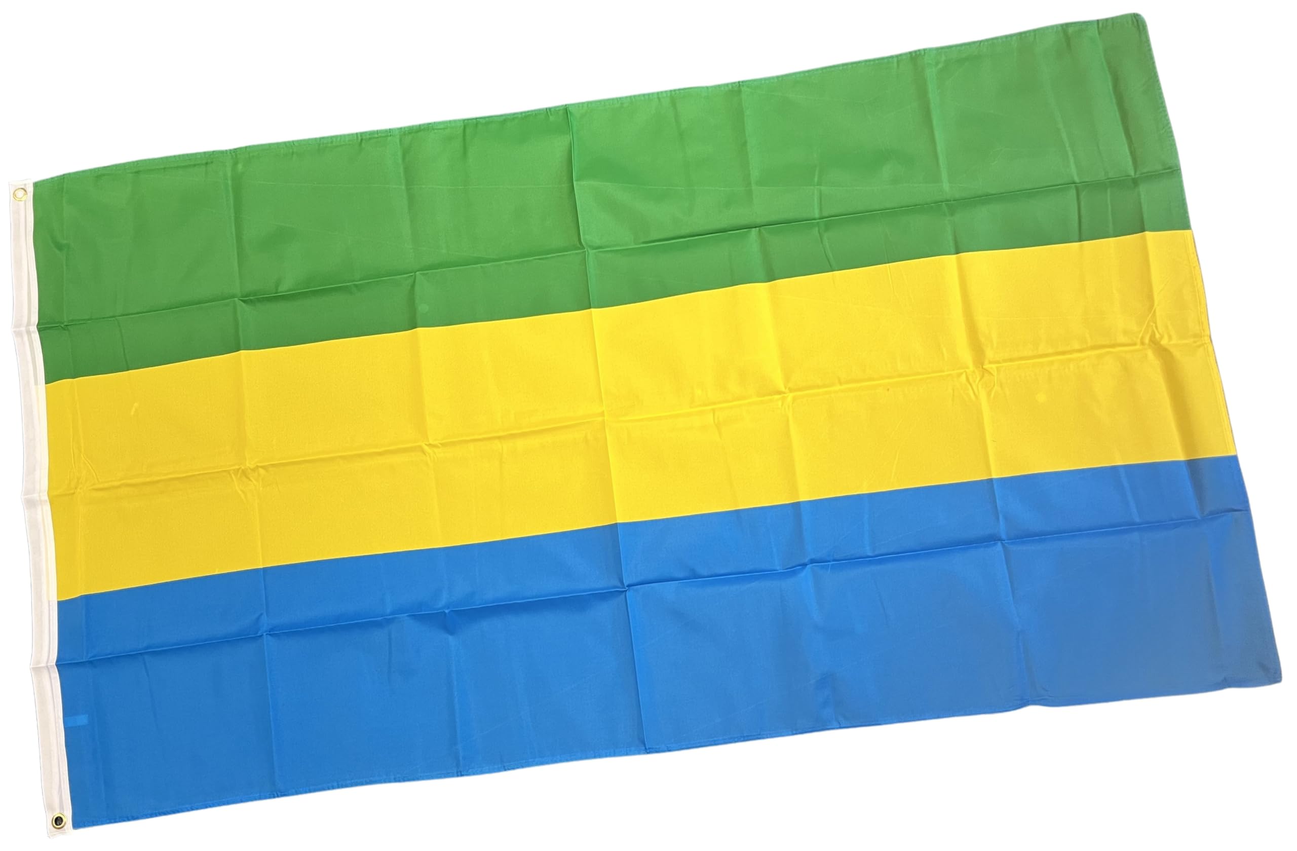 NWFlags Gabon Flag 5ft x 3ft 75d Premium Polyester Suitable For Flagpoles, Multicolor