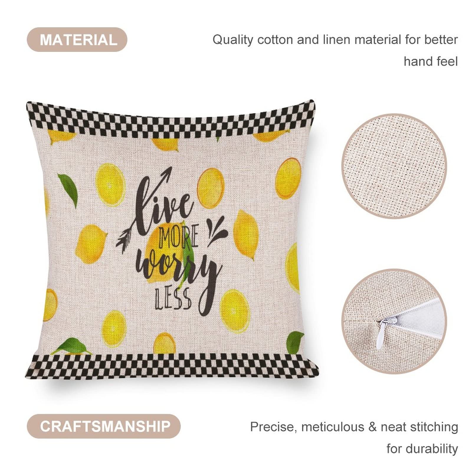 Federa Per Cuscino Decorativa Mandarini E Arance 30x50 Cm – Cotone E Lino, Frutti Estivi, Cerniera Invisibile, Per Divano, Letto, Soggiorno, Stampa Colorata