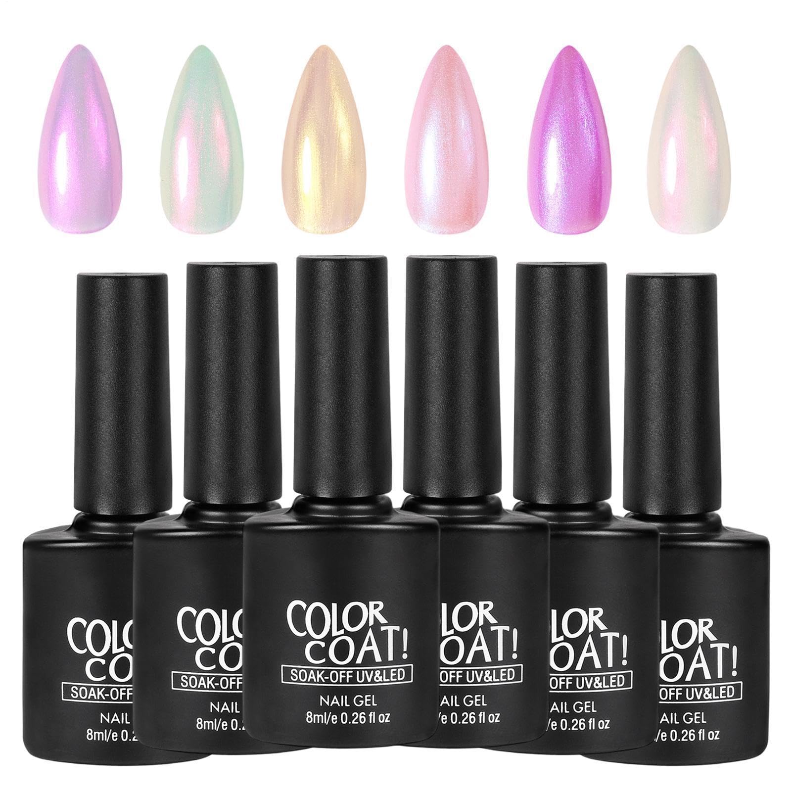 Esmalte de uñas en gel de larga duración efecto perla brillante 8