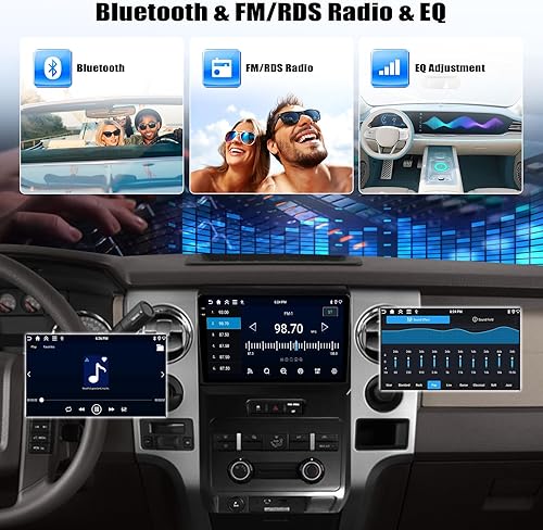 Miniatura 4 de 4G+64G Android 15 Car Stereo para Ford F150 2009-2012 con Carplay inalámbrico Android Auto 9 "Pantalla táctil Incell Radio de coche con navegación
