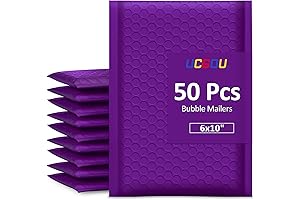 UCGOU Bubble Mailers 6x10 Inch Purple | Small Business Mailing Purple Pouches for Jewelry