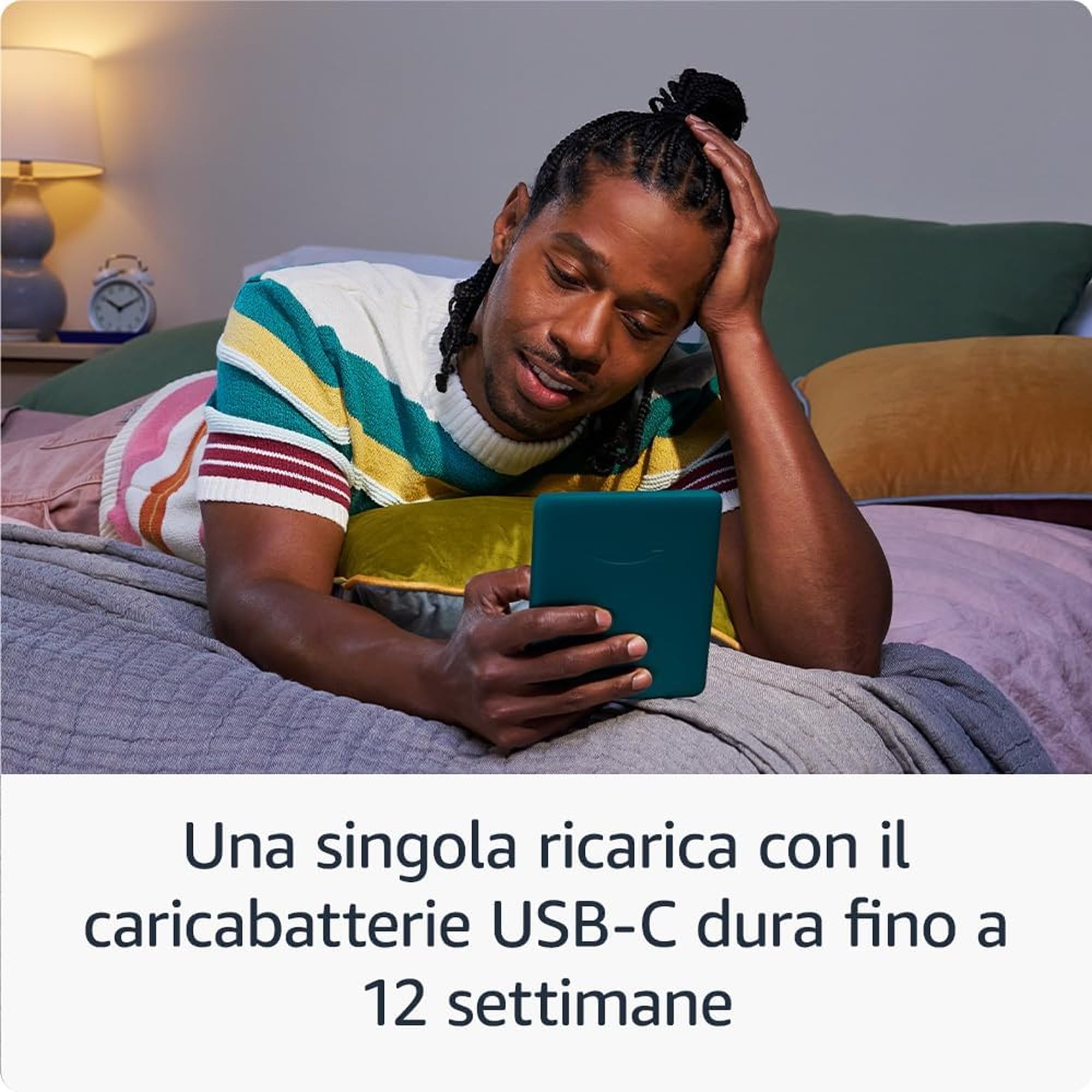 Kindle Paperwhite (2024 Release) 16 GB Con pubblicità Con custodia trasparente color lampone e adattatore da 9 W