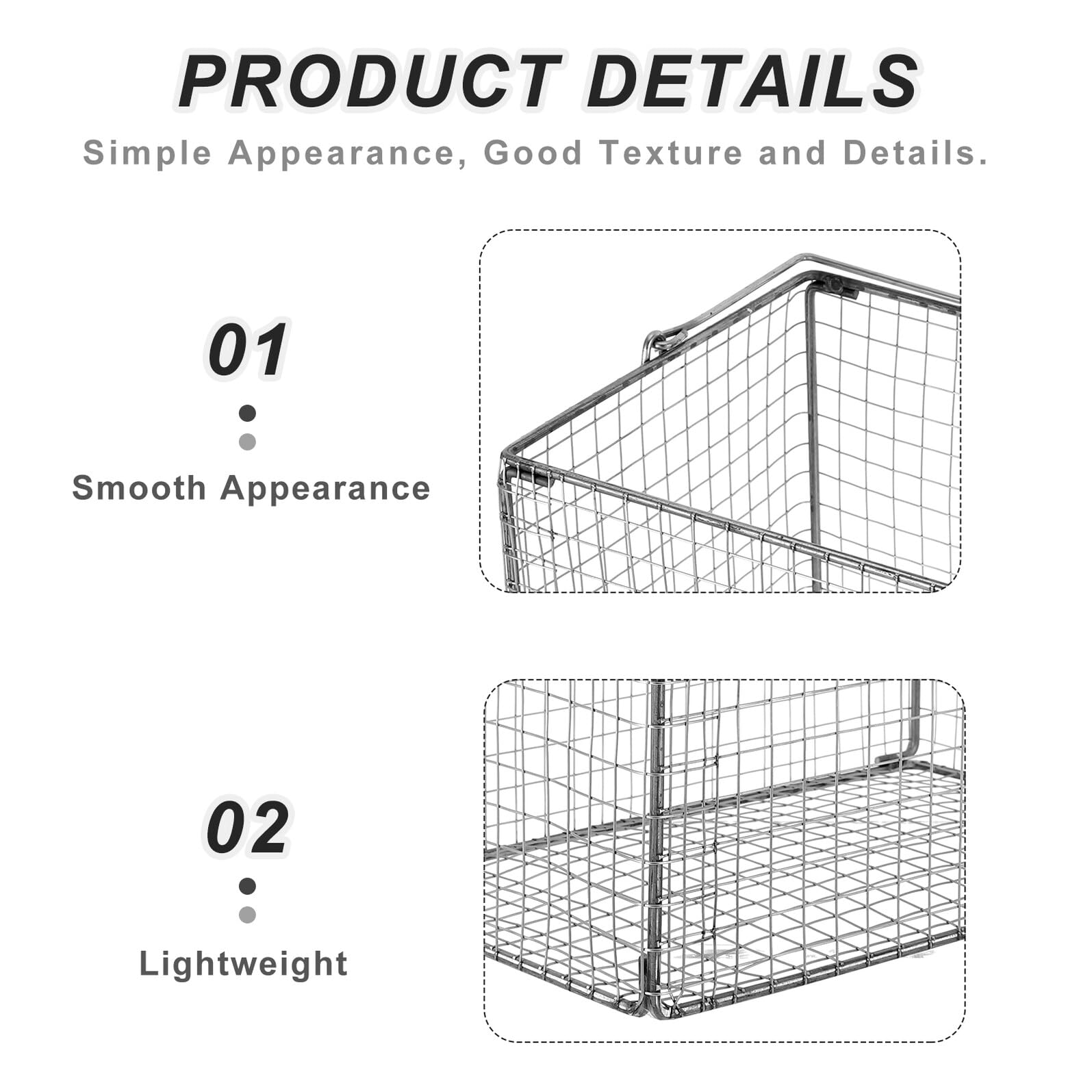 Cestello per Lavaggio ad Ultrasuoni in Acciaio Inox 270x180x200 Mm con Maglia Ultrafine per Pulizia Professionale di Parti Industriali, Occhiali e Cosmetici, Cestello di Scarico