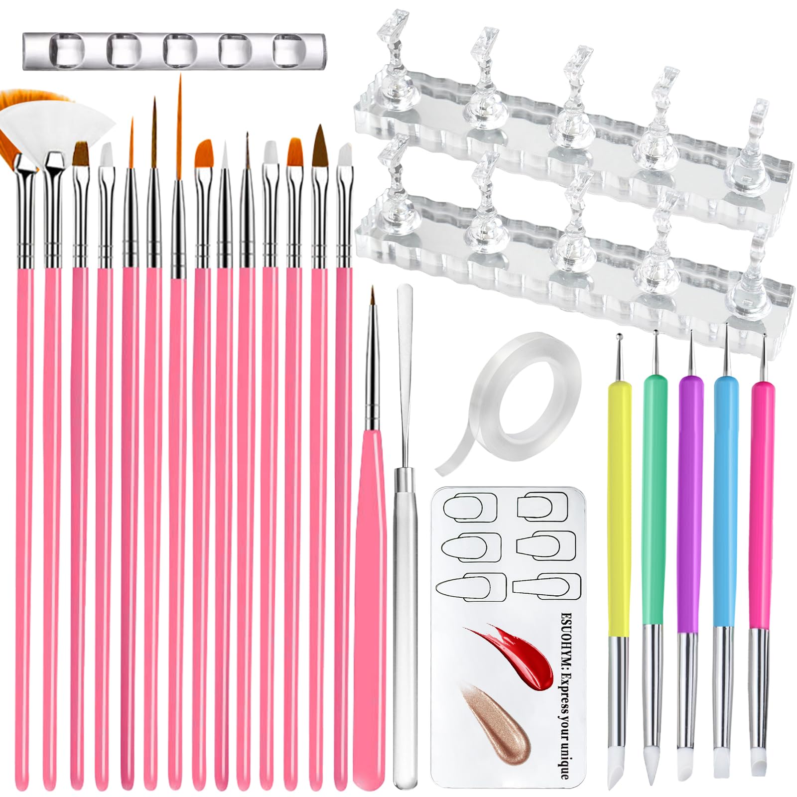 Press On Nail Stand - Display & Practice Your Art -11 Press On Nail Stand - Display & Practice Your Art -11
